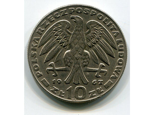 POLSKA. 10 złotych 1967. Gen. Świerczewski.