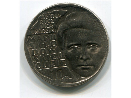 POLSKA. 10 złotych 1967. Maria Skłodowska-Curie.